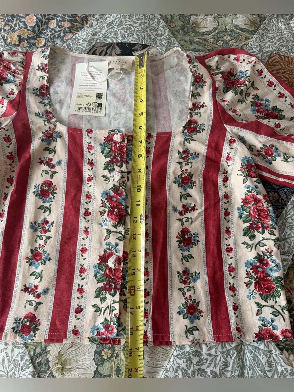NWT Sézane Laurie Blouse Margaret Print - Size 8/40 - Picture 9 of 14